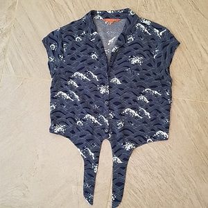 Modcloth Retro Renewal Collared Blouse in waves